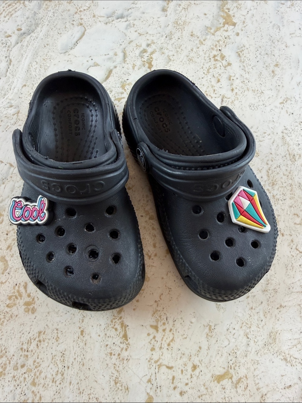 Crocs Classic Black Clogs Toddler Baby Unisex Slip On Shoes Size 6